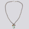 Light Grey Necklace With Charms - NECKLACE 25