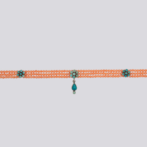 Beaded Choker Necklace - NECKLACE 27