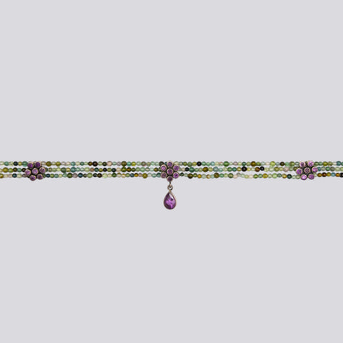 Beaded Choker Necklace - NECKLACE 27