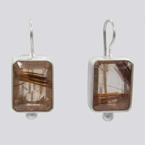 Rutilated Quartz Earrings - EARRINGS 47