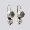 Moonstone and White Pearl Drop Earrings - EARRINGS 52