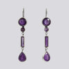 Multi Shape Amethyst Earrings - EARRINGS 55