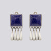 Lapis Clip On Earrings With Dangles - EARRINGS 70