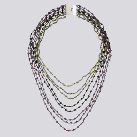 Multi Strand Rosary Necklace - NECKLACE 34