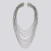 Multi Strand Pearl Rosary Necklace - NECKLACE 47