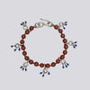 Jasper Bead Bracelet with Lapis Dangles - BRACELET 15