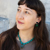 Chrysocolla Necklace With Labradorite Pendant - NECKLACE 33