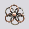 Sterling Silver and Copper Flower Brooch - BROOCH 2