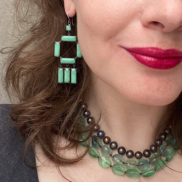 Knotted Grey Pearl Necklace - KNTPRL-3