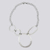 Abstract Hammered Cut-Out Circle Bib Necklace - Necklace 35