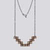 Chocolate Moonstone Tetris Necklace- Necklace 36