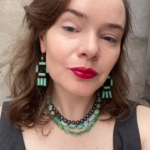 Knotted Amazonite Necklace - KNTAMA-1