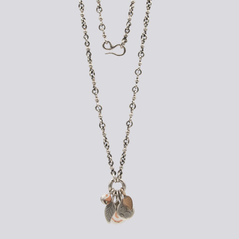Hand made Ball Chain Necklace with Charms- NECKLACE 43