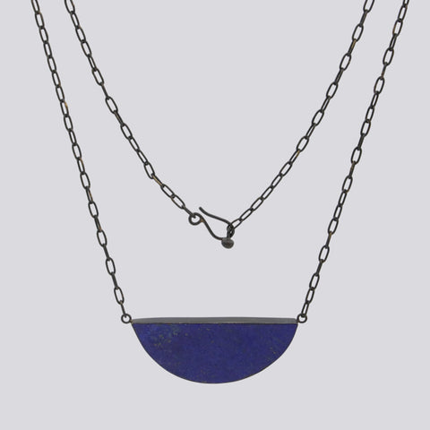 Lapis Half-Moon Necklace- NECKLACE 44
