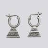 Sterling Silver Etched Triangle Hoops- EARRINGS 74