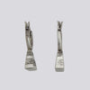 Sterling Silver Etched Triangle Hoops- EARRINGS 74