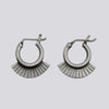 Sterling Silver Sunburst Fan Hoops- EARRINGS 75