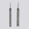 Long Handmade Sterling Silver Chain Earrings - EARRINGS 77