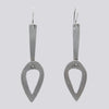 Sterling Silver Hand-Etched Teardrop Earrings - EARRINGS 80