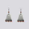 Chunky Sterling Silver Trapezoid Earrings With Copper Granulation - EARRINGS 82