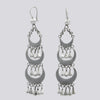 Sterling Silver Triple Crescent Cascade Earrings- EARRINGS 84
