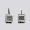 Sterling Silver Square Drop Earrings - EARRINGS 85