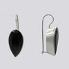 Sterling Silver and Black Onyx Teardrop Earrings - EARRINGS 89