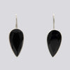 Sterling Silver and Black Onyx Teardrop Earrings - EARRINGS 89
