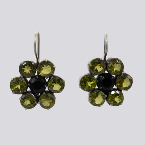 Smokey Quartz Flower Drops- EARRINGS 28