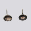 Sterling Silver Faceted Oval Stone Earrings - EARRINGS 49