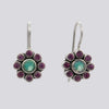 Sparkly Faceted Stone Flower Earrings- EARRINGS 93