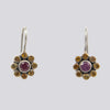 Sparkly Faceted Stone Flower Earrings- EARRINGS 93