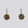 Sparkly Faceted Stone Flower Earrings- EARRINGS 93