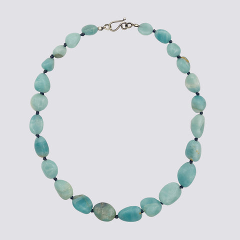 Knotted Amazonite Necklace - KNTAMA-2