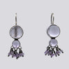 Beautiful Pale Double Cabochon Amethyst Earrings with Amethyst Fringe - EARRINGS 107