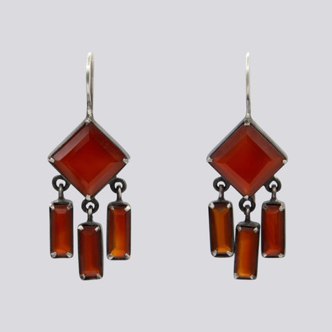 Faceted Deco Chandelier Earrings - EARRINGS 102