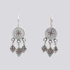 Pink Tourmaline Star Set Earrings with Diamond Shape Dangles - EARRINGS 103