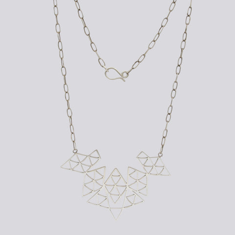Geometric Triangle Cutout Necklace- NECKLACE 49