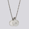 Pale Green Moonstone and Om Charm Necklace- NECKLACE 50