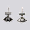 Mirrored Geometric Fan Drop Earrings- EARRINGS 117