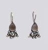 Petite Smoky Quartz Teardrop Earrings with Ball Fringe- EARRINGS 118