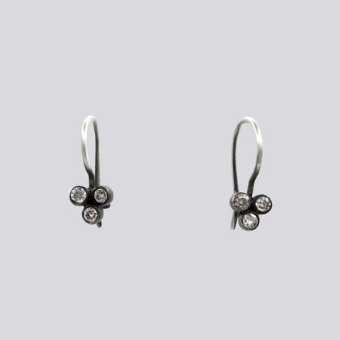 Petite Clover Diamond Cluster Earrings- EARRINGS 119
