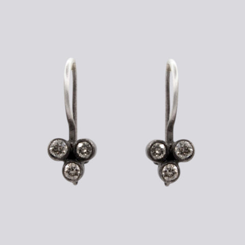 Petite Clover Diamond Cluster Earrings- EARRINGS 119