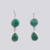 Round Cabochon and Teardrop Earrings- EARRINGS 120