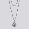 Ornate Teardrop Filigree Pendant Necklace- NECKLACE 60