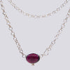 Oval Cabochon with Granulation Detail and Handmade Link Chain Necklace- NECKLACE 70