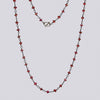 Rhodolite Garnet Beaded Rosary Necklace- NECKLACE 72