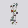 Colorful Multi-Gemstone Wave and Swirl Brooch - BROOCH 3