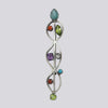 Multi-Gemstone Intertwined Swirl Brooch - BROOCH 5