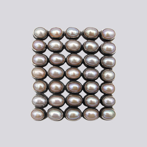 Champagne Pearl Cluster Brooch - BROOCH 6